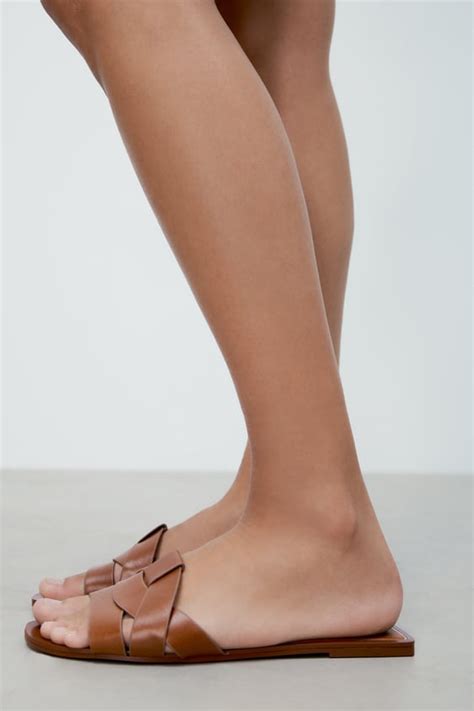 Crisscross leather sandals 